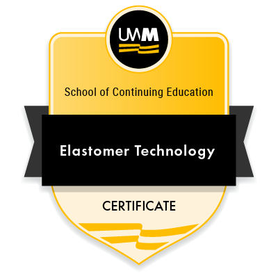 Elastomer Technology Certificate badge from UW-Milwaukee School of Continuing Education